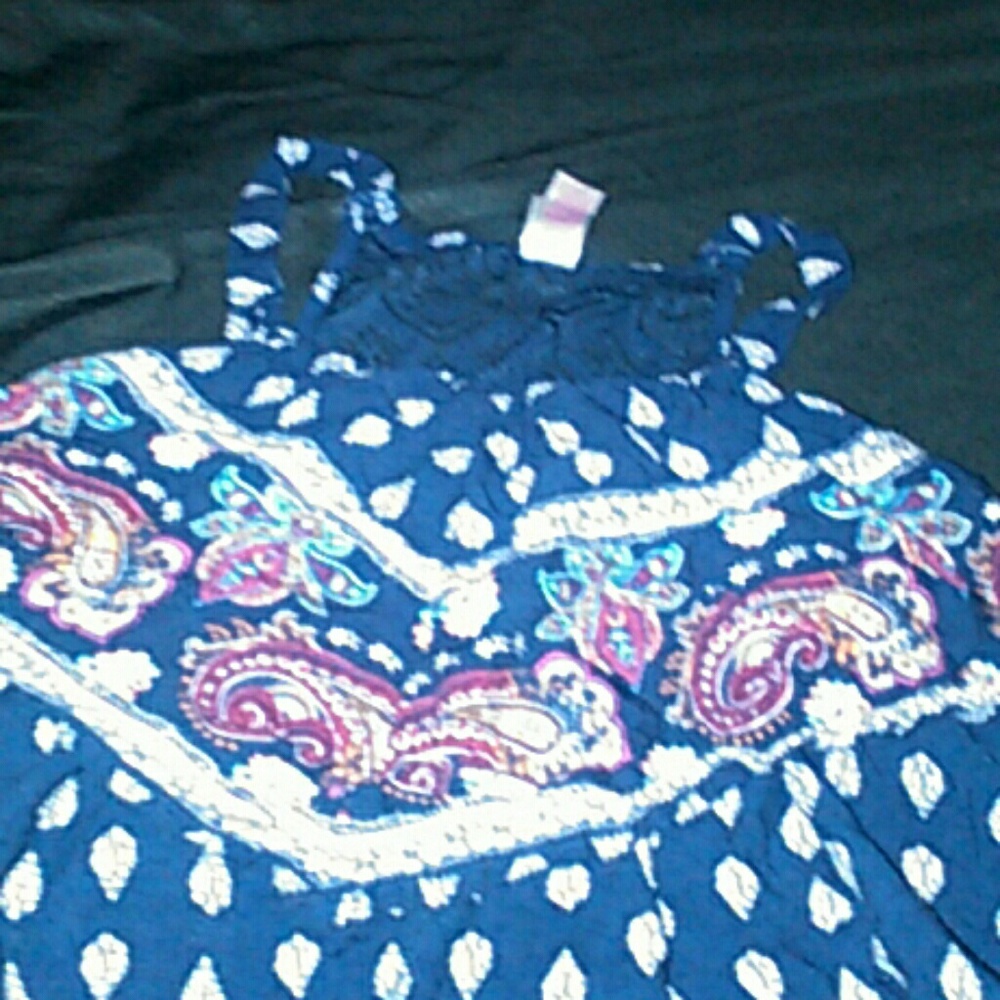 Navy blue crop top
